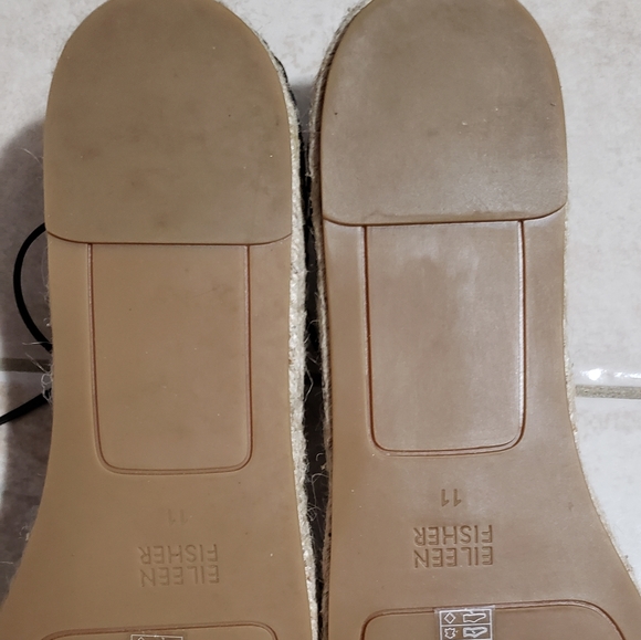 Lace-Up Espadrille Sandal Eileen Fisher Size 11 Black - Picture 6 of 11